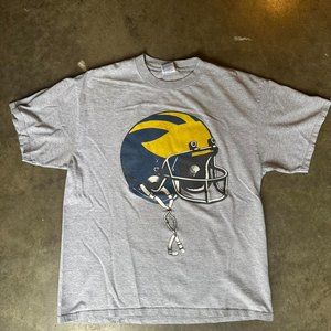 Vintage Michigan Football Helmet Shirt